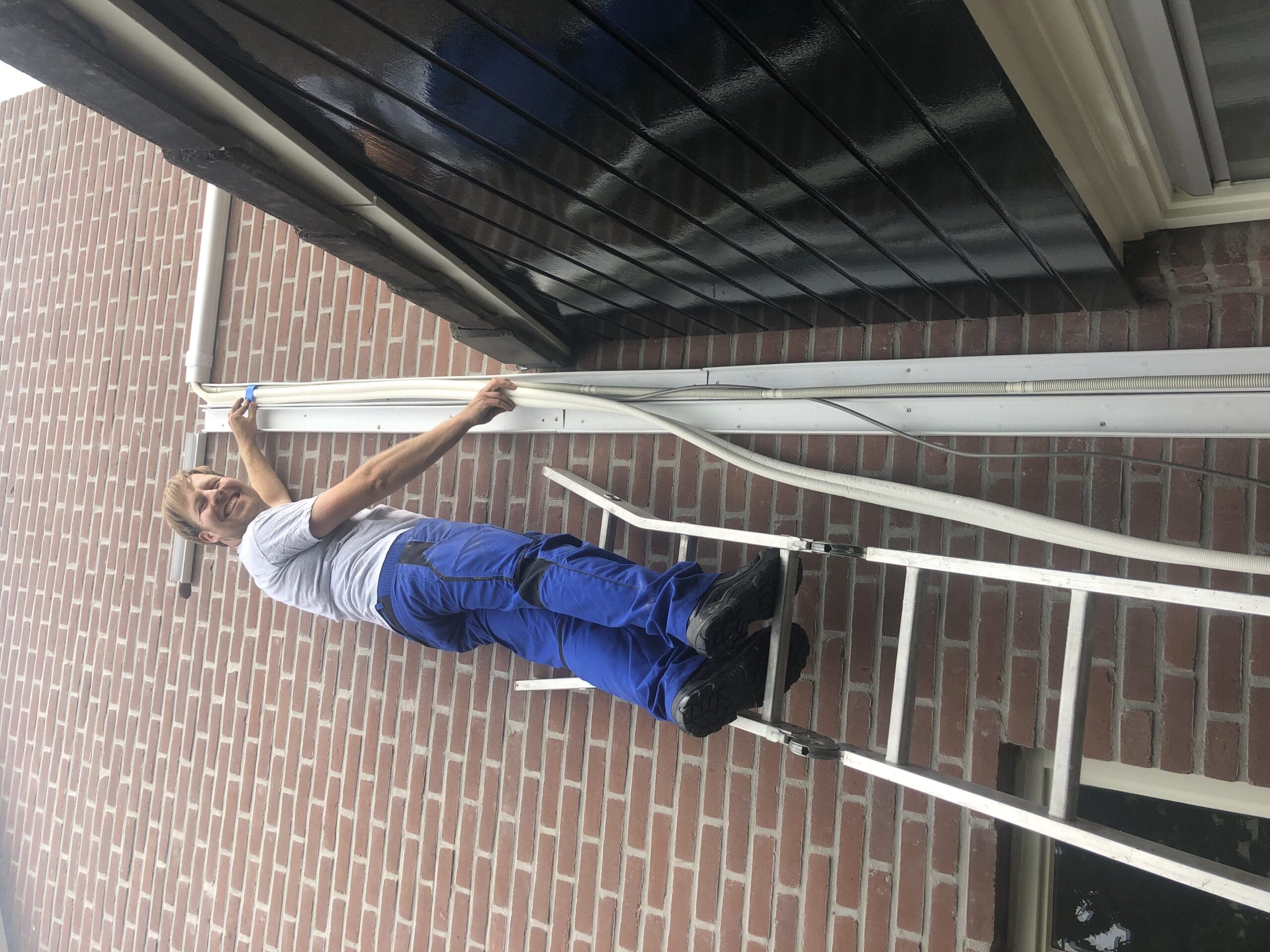 Airconditioning bij hoekhuis